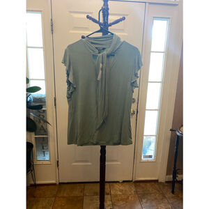 RALPH LAUREN BLACK LABEL GREEN BLOUSE SIZE L